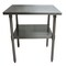 Bk Resources Work Table 16/304 Stainless Steel With Stainless Steel Shelf 24"Wx24"D CVT-2424 - alternate 3